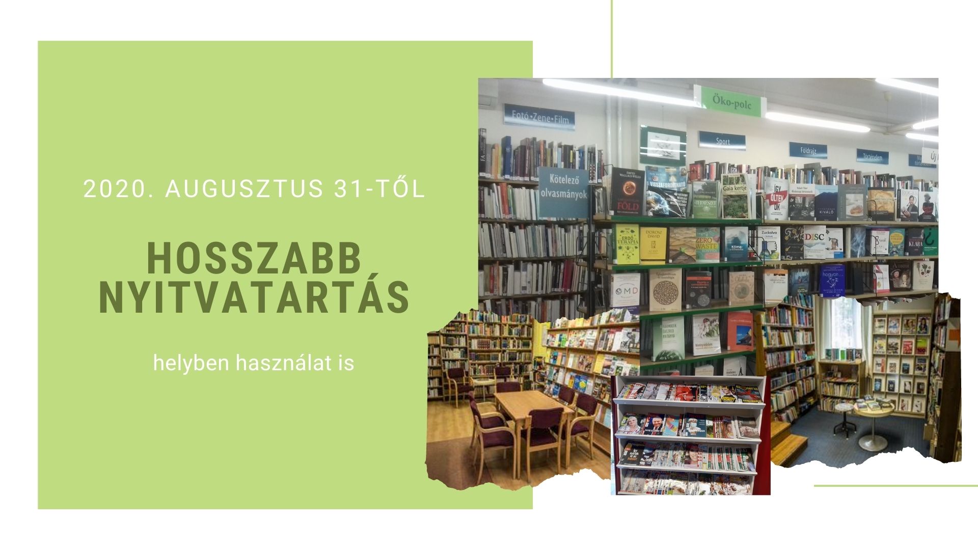 A Tolna Megyei Illyés Gyula Könyvtár újranyitási szabályzata  2020. augusztus 31-től