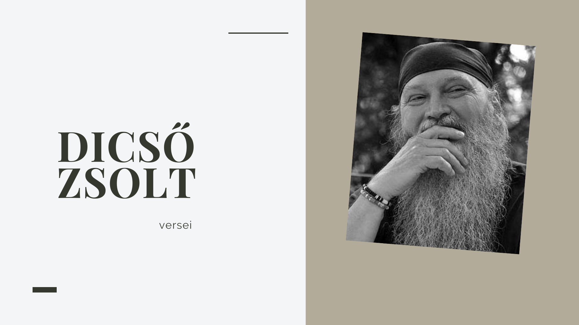 Dicső Zsolt versei