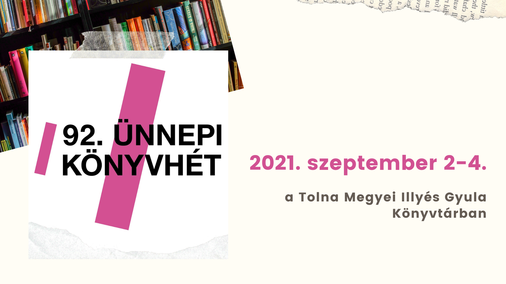 92. Ünnepi Könyvhét – 2021. szeptember 2-4.