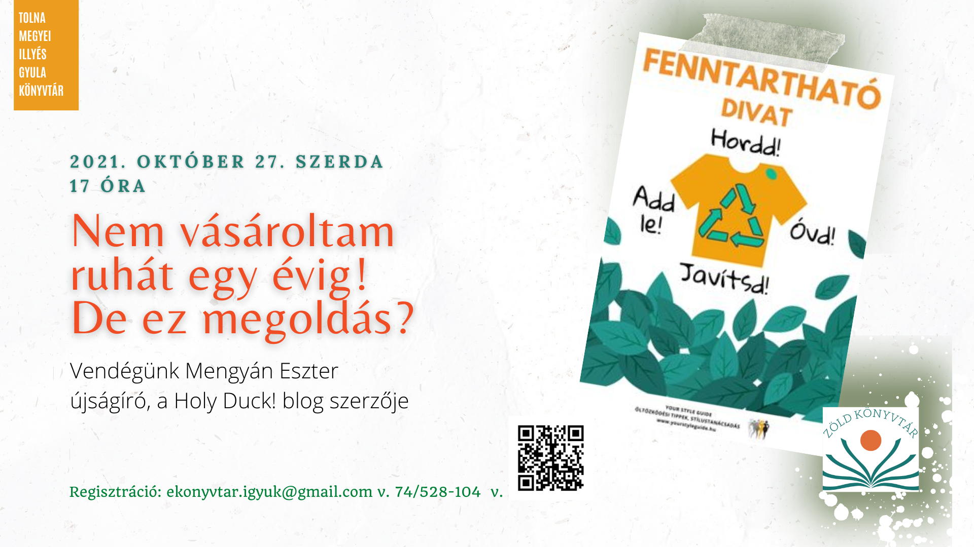 Holy Duck! Mengyán Eszter előadása a fenntartható divatról