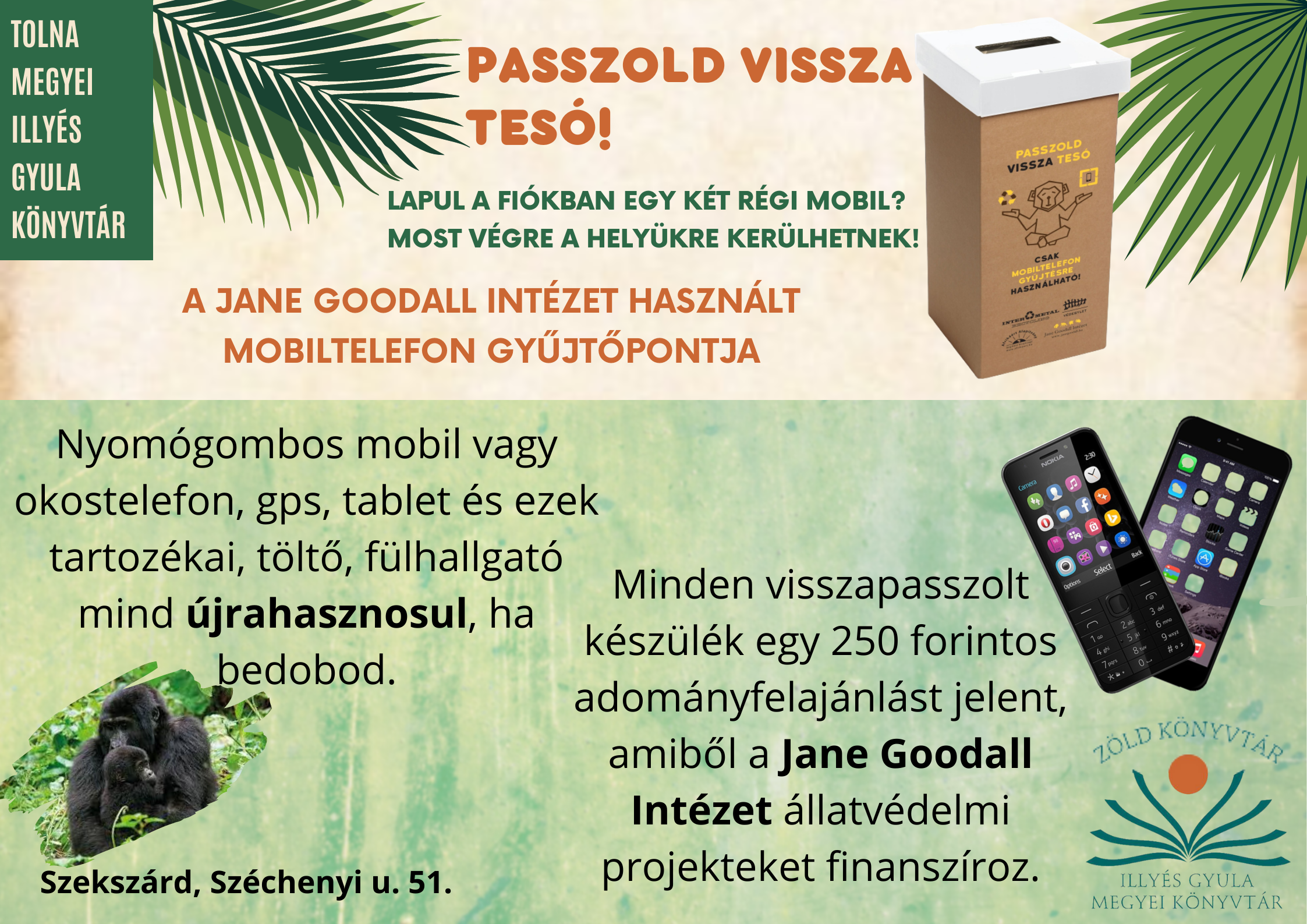 Passzold vissza, Tesó! – mobilgyűjtőpont a könyvtárban