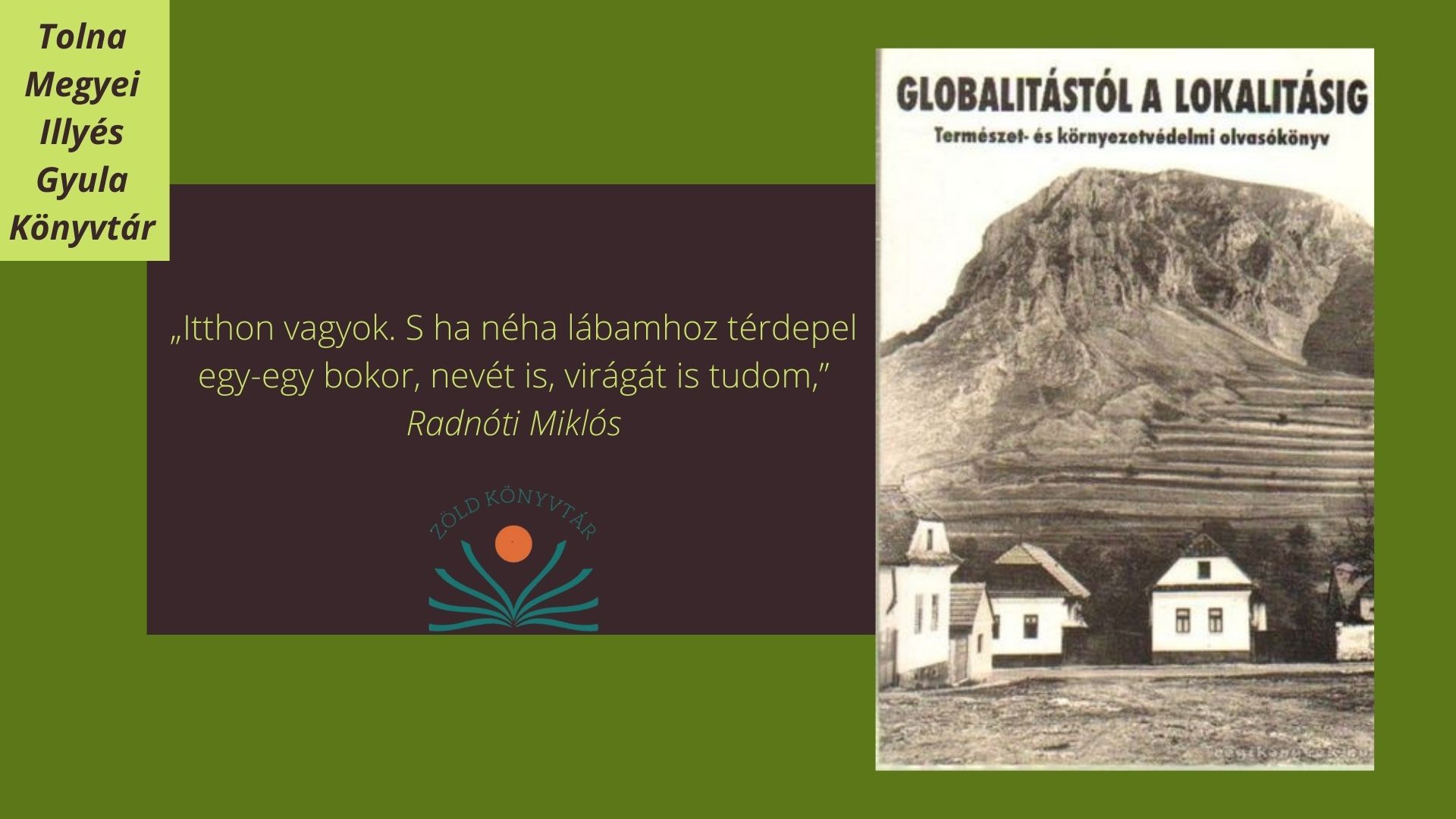 Globalitástól a lokalitásig: természet – és környezetvédelmi olvasókönyv