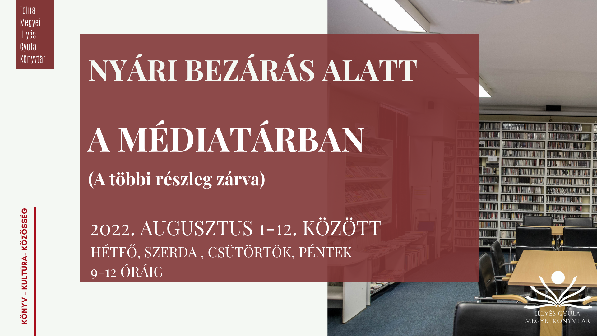 Szolgáltatásaink a nyári bezárás alatt