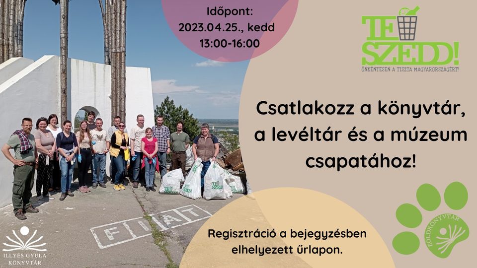 ZöldSzerda április – TeSzedd – Önkéntesen a tiszta Magyarországért