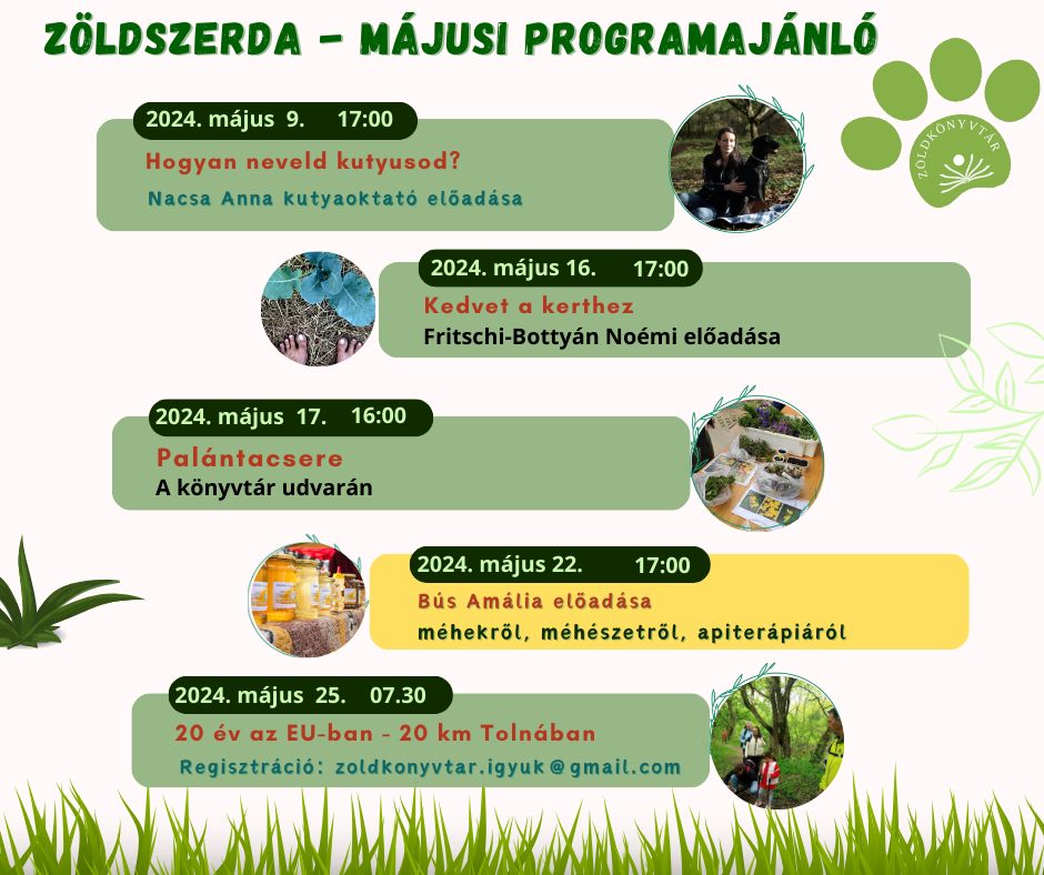 ZöldSzerda májusi zöld programok