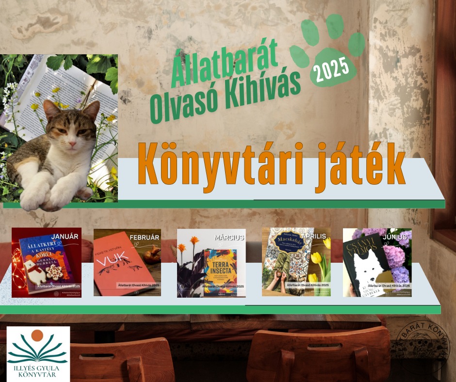 Állatbarát Olvasó Kihívás 2025 május/június
