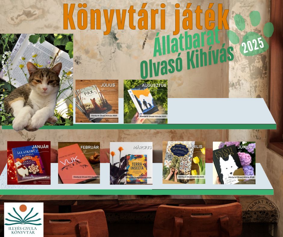 Állatbarát Olvasó Kihívás könyvtári Játék 4. forduló