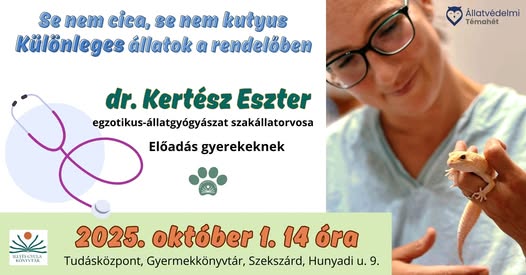 Különleges állatok a rendelőben – dr. Kertész Eszter egzotikus állatok orvosa