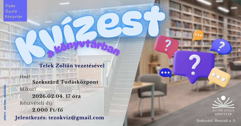Kvízest a könyvtárban Telek Zoltán vezetésével