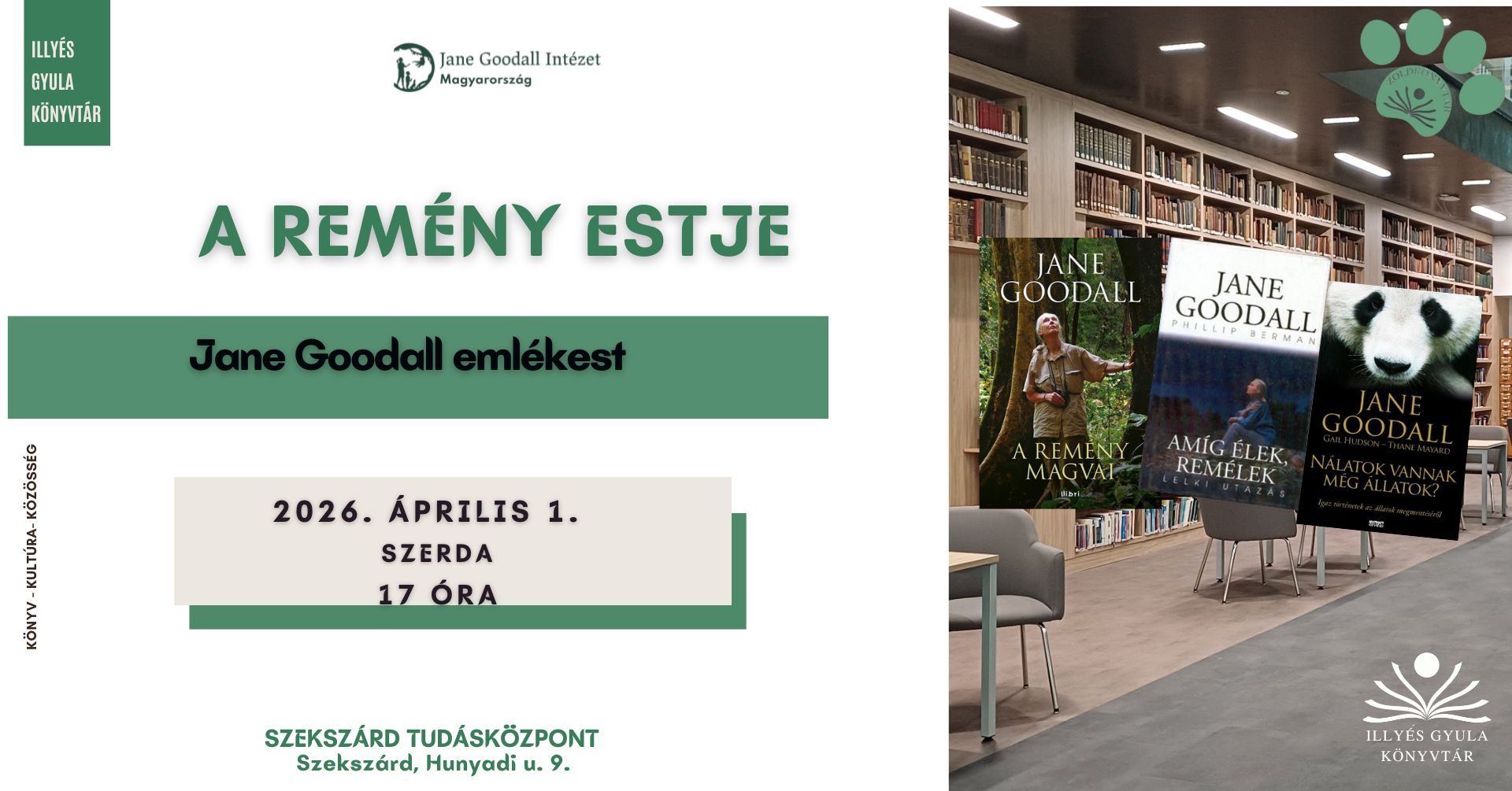 A remény estje – Jane Goodall emlékest