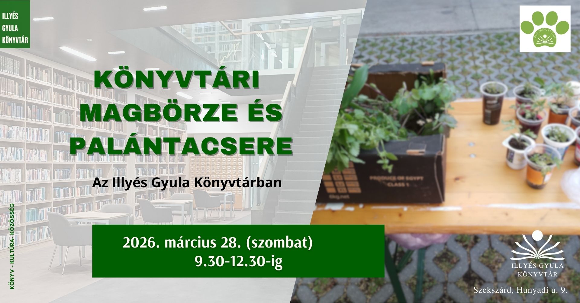 Könyvtári magbörze és palántacsere