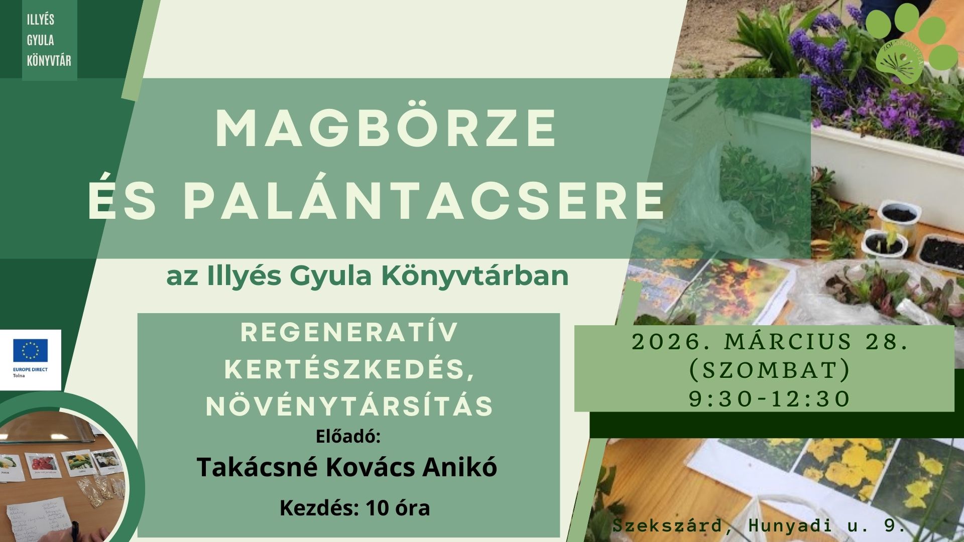 Könyvtári magbörze és palántacsere