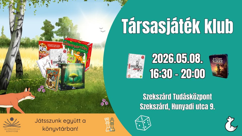 Társasjáték klub XXIX. – Játsszunk együtt a könyvtárban!