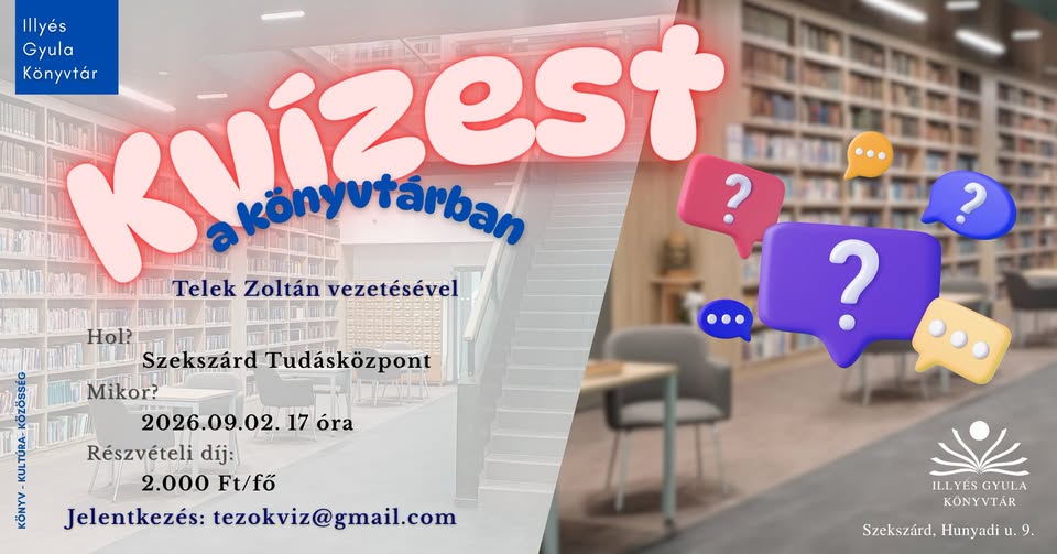 Kvízest a könyvtárban Telek Zoltán vezetésével
