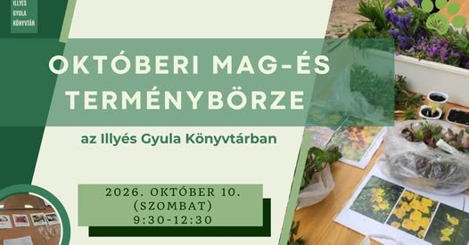 Októberi mag- és terménybörze a könyvtárban