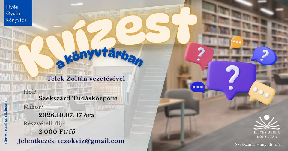 Kvízest a könyvtárban Telek Zoltán vezetésével